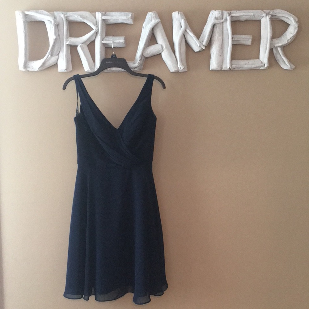 EUC Alfred Angelo Navy Blue Bridesmaid Dress